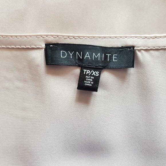 Elegant Satin Cream Blouse with V-Neck fits like Small - Picture 4 of 5